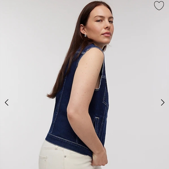 MADEWELL Denim Fitted Vest in Rocco Wash (XXL) - Picture 2 of 4